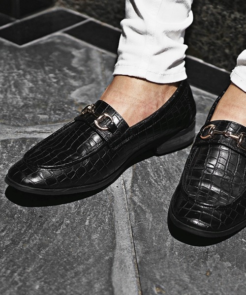 dresseum フリンジ付き　型押し　金具付き　ローファー　極美品　22,5 SOMEDIFF（サムディフ） ローファー 「SOMEDIFF」クロコローファー