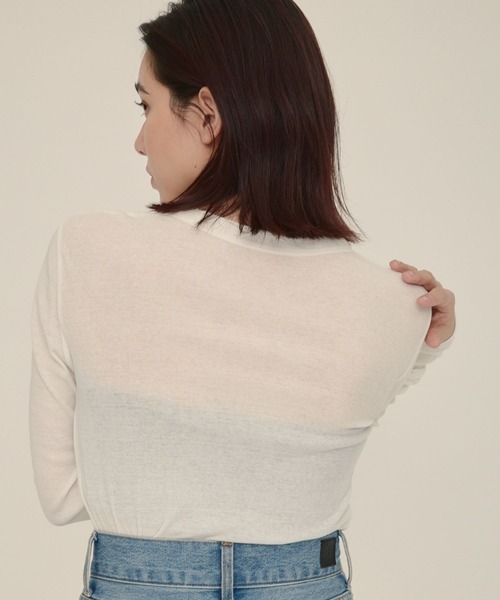 tシャツ 「eL」Sheer Fit Pullover LS/108186 レディース