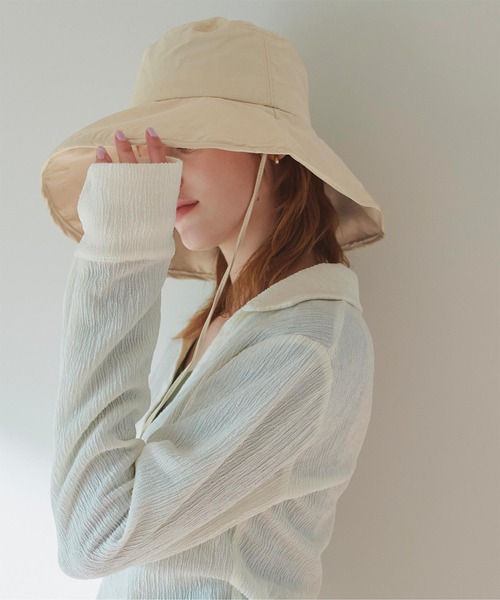 SEA DRESS 帽子 ハット 撥水ナローリボンハット レディース