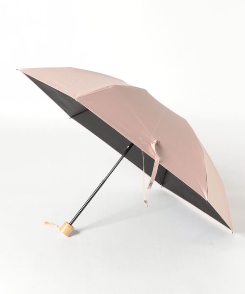【新品未使用】　utatane 日傘　ストライプベージュ　うたたね　ウタタネ utatane（ウタタネ）の「折りたたみ日傘 完全遮光 晴雨兼用