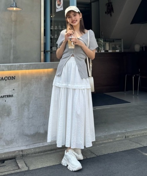 rienda（リエンダ） スカート バックスリットフレアスカート