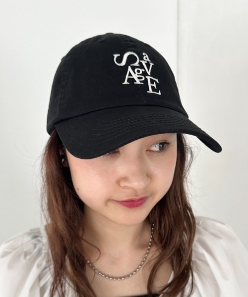 帽子 Cally CLEA キャップ 帽子 savage ロゴ刺繍 カラーキャップ レディース