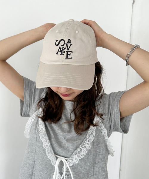 CLEA キャップ 帽子 savage ロゴ刺繍 カラーキャップ レディース