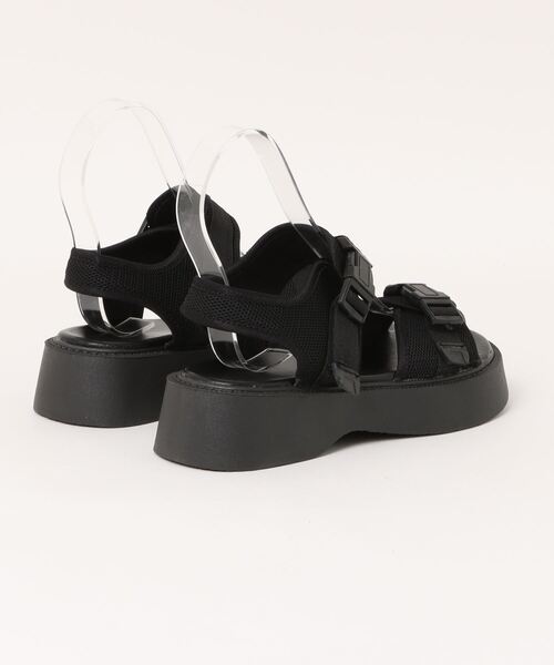 shoes365 サンダル 「shoes365」ダブルバックル厚底スポーツ