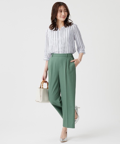 ブラウス シャツ ストレッチジョーゼットキーネックブラウス レディース SALE】ストレッチジョーゼットキーネックブラウス - 12Twelve