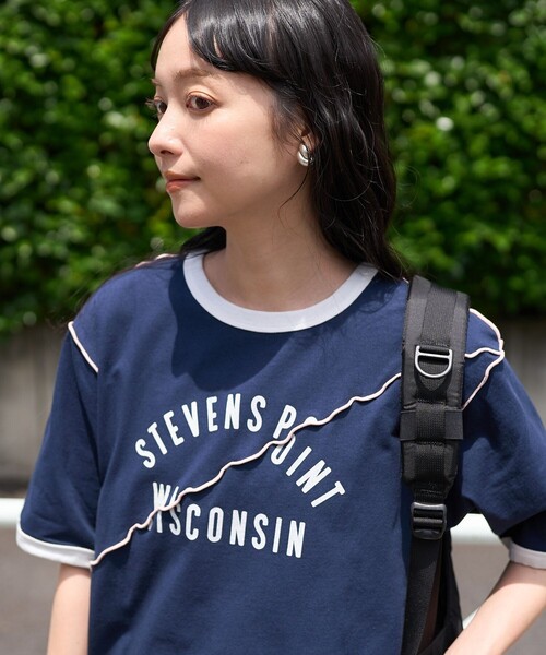 FREAK'S STORE（フリークスストア） tシャツ 配色メロー リンガーロゴT