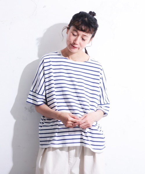 tシャツ 水平線のカットソー レディース