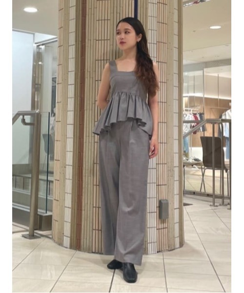 And Couture ブラウス シャツ シャンブレーペプラムキャミ