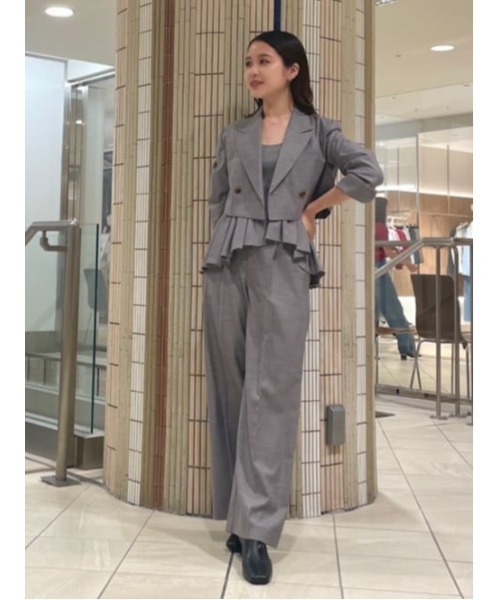 ブラウス シャツ シャンブレーペプラムキャミブラウス レディース And Couture ブラウス シャツ シャンブレーペプラムキャミ
