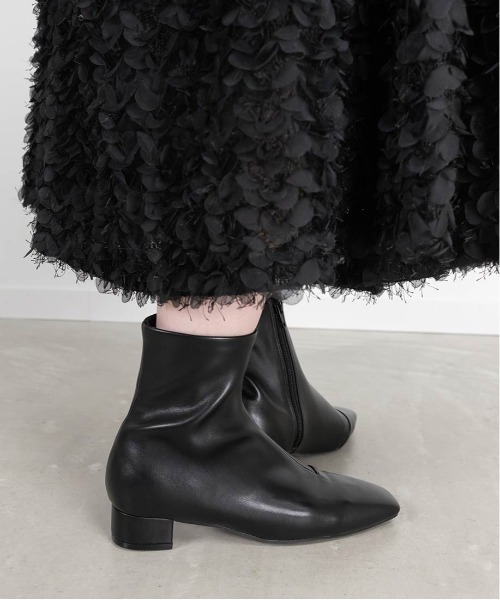 RANDA（ランダ） ブーツ 晴雨兼用 スクエアトゥベーシックブーツ