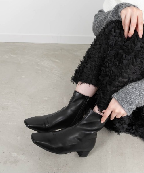 RANDA（ランダ） ブーツ 晴雨兼用 スクエアトゥベーシックブーツ