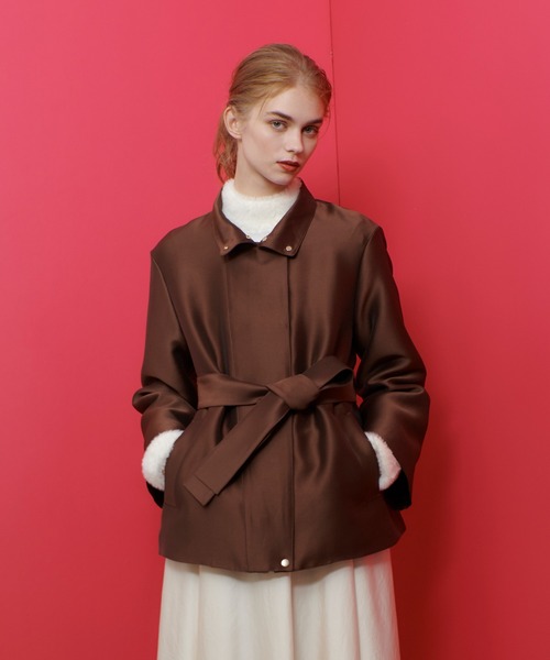 【LOULOU WILLOUGHBY】シルキーダブルクロスブルゾン LOULOU WILLOUGHBY】シルキーダブルクロスブルゾン|allureville