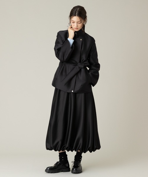 【LOULOU WILLOUGHBY】シルキーダブルクロスブルゾン LOULOU WILLOUGHBY（ルルウィルビー） ブルゾン アウター 「LOULOU