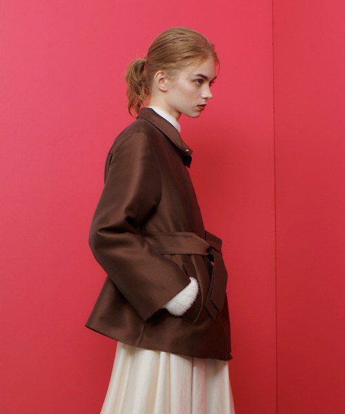 【LOULOU WILLOUGHBY】シルキーダブルクロスブルゾン LOULOU WILLOUGHBY】シルキーダブルクロスブルゾン|allureville
