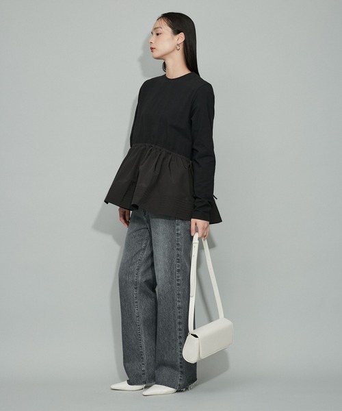 ADAM ET ROPE' ペプラムカットソー 半袖Tシャツ 異素材 - メルカリ