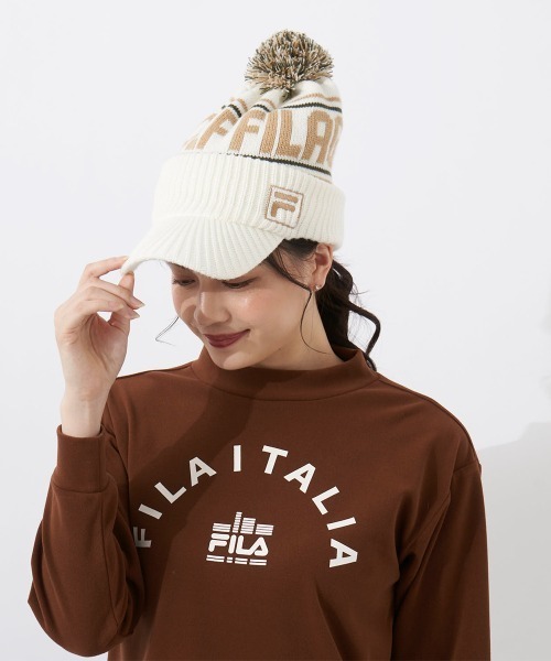 FILA GOLF ニット帽 ニットキャップ ツバ付きニットキャップ