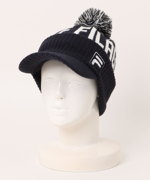 FILA - フィラゴルフ　ツバ付きニット帽　新品 FILA GOLF ニット帽 ニットキャップ 「FILA GOLF」ツバ付き
