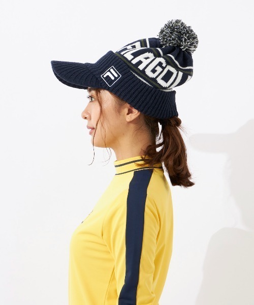 FILA GOLF ニット帽 ニットキャップ 「FILA GOLF」ツバ付き