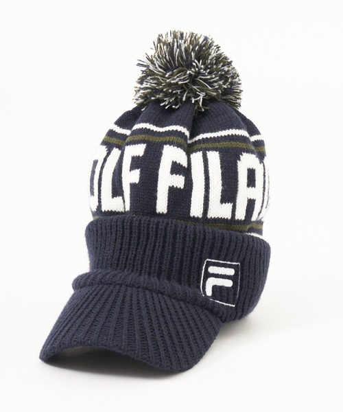 FILA - フィラゴルフ　ツバ付きニット帽　新品 FILA GOLF ニット帽 ニットキャップ 「FILA GOLF」ツバ付き
