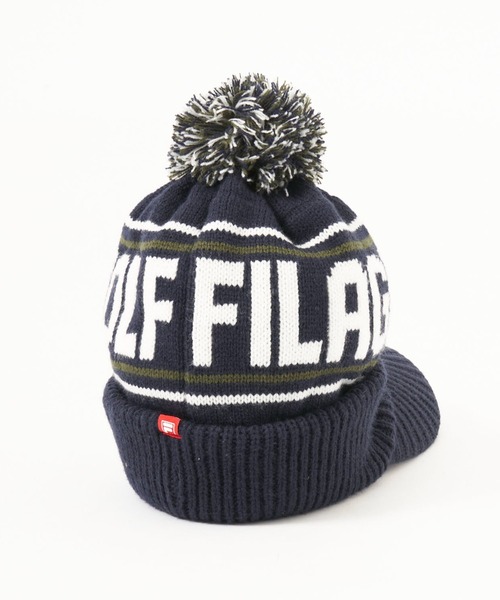 FILA GOLF ニット帽 ニットキャップ 「FILA GOLF」ツバ付き