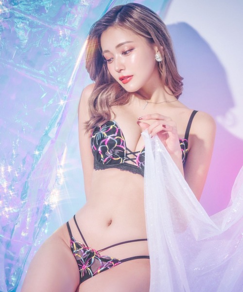 Reinest ブラジャー&ショーツセット ×2 Reinest ブラジャー ショーツセット レースアップ バイブラント