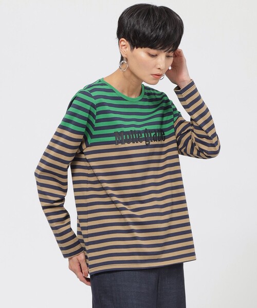 tシャツ 「カタログ掲載品」「ウォッシャブル」シルケットコットンボーダープルオーバーカットソー レディース