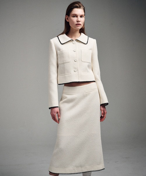 Mardi Mercredi（マルディメクルディ） コート アウター TWEED CROPPED