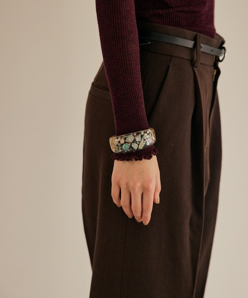 バングル 「(en)brace / エンブレイス」 ワイドシェルバングル wide