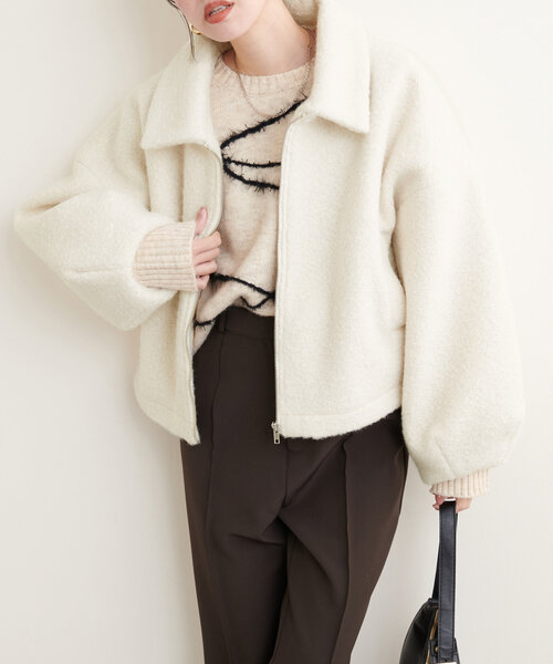 シープボアショートZIPコート　natural couture シープボアショートZIPコート | natural couture(ナチュラル