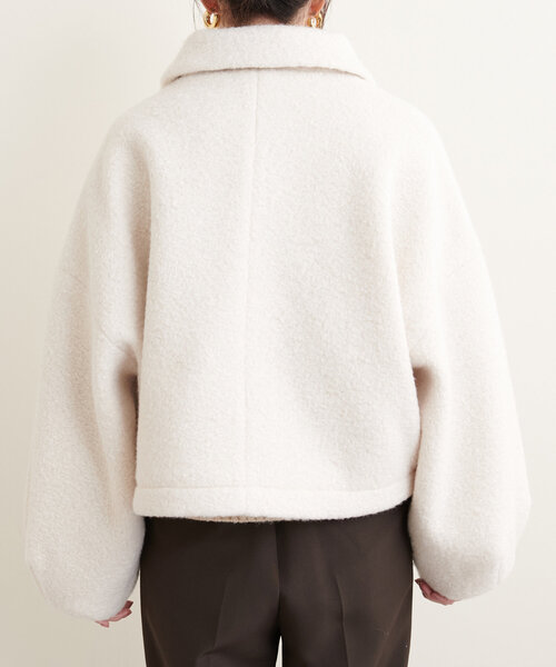 natural couture アウター シープボアショートZIPコート