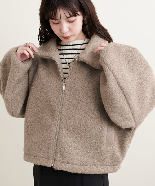 シープボアショートZIPコート　natural couture シープボアショートZIPコート | natural couture(ナチュラル