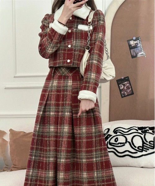 gossip!ロサンゼルス セットアップ Y2K 「セットアップ」チェック柄中