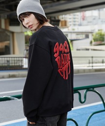 トレーナー スウェット HEAVY SWEATロゴプルオーバー レディース X-girl エックスガール CIRCLE BACKGROUND FACE LOGO BIG SWEAT