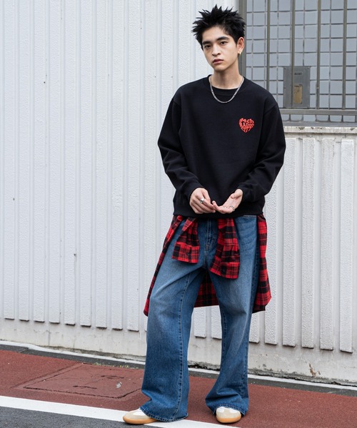 WEGO トレーナー スウェット WEGO/リラックスフィットハートロゴ