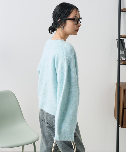 【美品】 希少 2018 プリーツプリーズ シャギー ロング カーディガン 5 美品】プリーツプリーズ ロングカーディガン ネイビー 美品】 希少