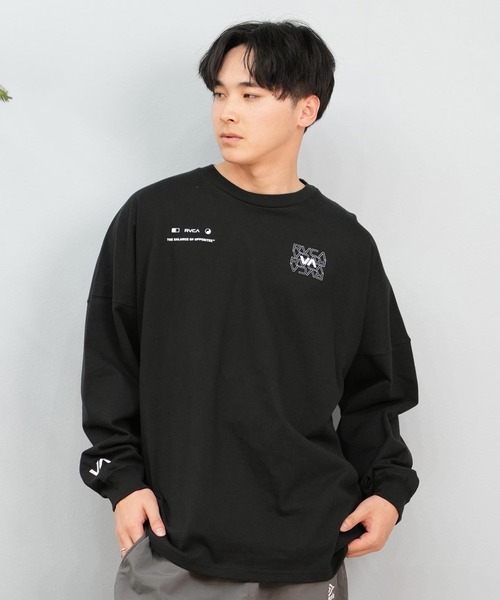 RVCA ロンT 黒 S RVCA メンズ SCLIPT SEALD LS ロンT 【2025年春夏モデル】