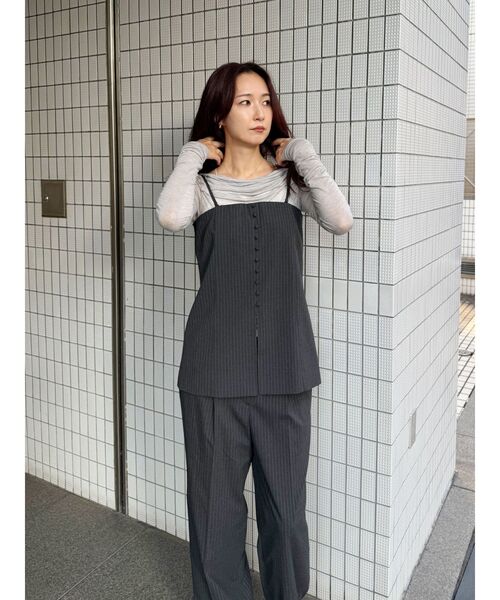 ブラウス シャツ 「OUNNOUN」ロングビスチェトップス レディース OUNNOUN ブラウス シャツ 「OUNNOUN」ロングビスチェトップス