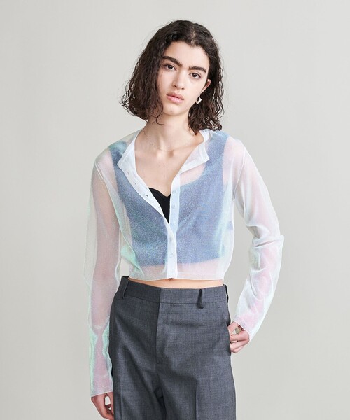 25ss セット H BEAUTY&YOUTH TCリブショートカーディガン H＞TCリブショートカーディガン（カーディガン/ボレロ）｜H