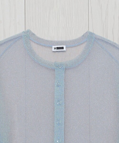 ＜H＞オーロララメ ショートカーディガン H BEAUTY&YOUTH H BEAUTY&YOUTH UNITED ARROWS カーディガン 「H」オーロララメ