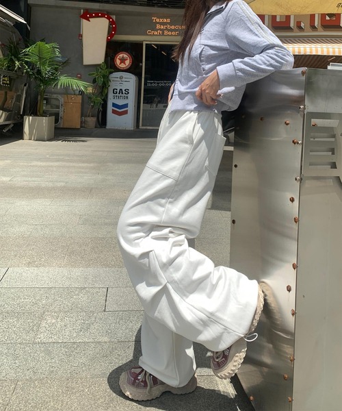 aimoha（アイモハ） ワイドパンツ パンツ リラックスフィットワイド