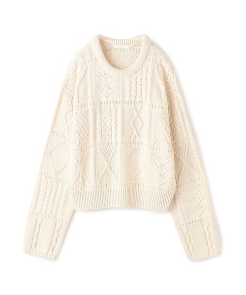 GALERIE VIE ガンジーニット クルーネックプルオーバー GALERIE VIE（ギャルリー ヴィー） ニット セーター ガンジーニット