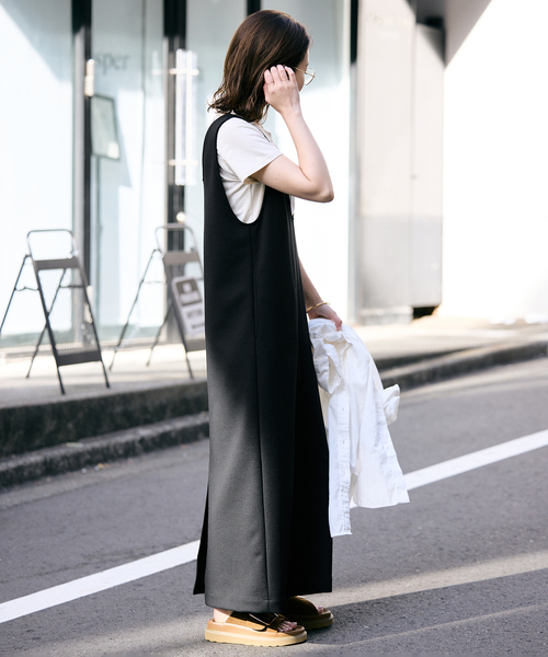 SLOBE IENA ワンピース Uネックジャンパースカート : ZOZOTOWN