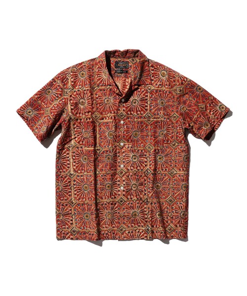 BEAMS PLUS 日本製　コットン　オープンカラーシャツ BEAMS+ シャツ フラワー プリント オープンカラー メンズ