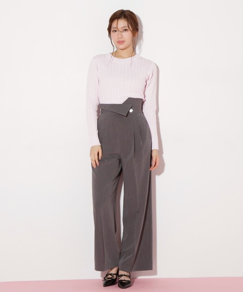 すぐ届く【JILL by JILL STUART】可愛い アシメ ウエスト パンツ JILL by STUART パンツ アシメウエストメタル釦パンツ