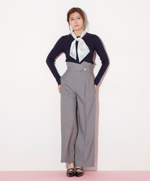 すぐ届く【JILL by JILL STUART】可愛い アシメ ウエスト パンツ アシメウエストメタル釦パンツ | JILL by JILL STUART（ジル