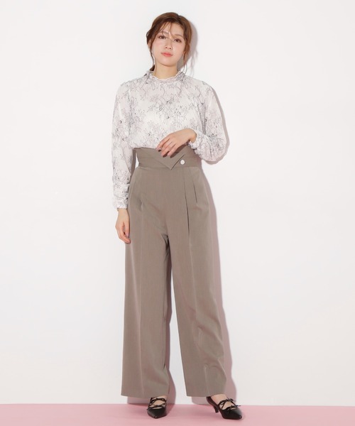 すぐ届く【JILL by JILL STUART】可愛い アシメ ウエスト パンツ JILL by STUART パンツ アシメウエストメタル釦パンツ