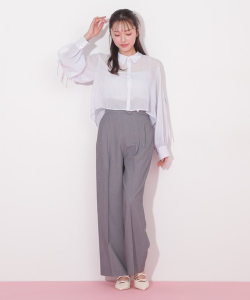 すぐ届く【JILL by JILL STUART】可愛い アシメ ウエスト パンツ JILL by STUART パンツ アシメウエストメタル釦パンツ