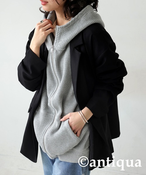 antiqua パーカー オニワッフルフーディー レディース メンズ