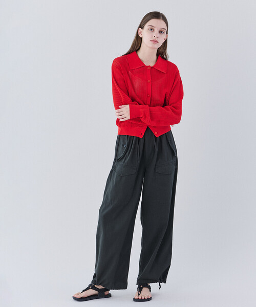 THE SHINZONE カーディガン | OPEN WORK KNIT CARDIGAN WOMEN
