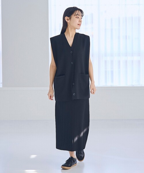 RONEL ベスト ジレ 夏 Vネックロングジレ レディース : ZOZOTOWN Yahoo